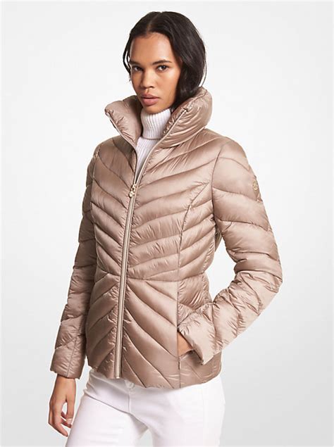 michael kors stadium puffer jacket|Michael Kors packable puffer.